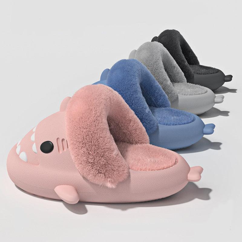 Cozy Winter Shark Slippers - Fun, Detachable Warmth for Your Feet - ForVanity house slippers, men's shoes, women's shoes Slippers
