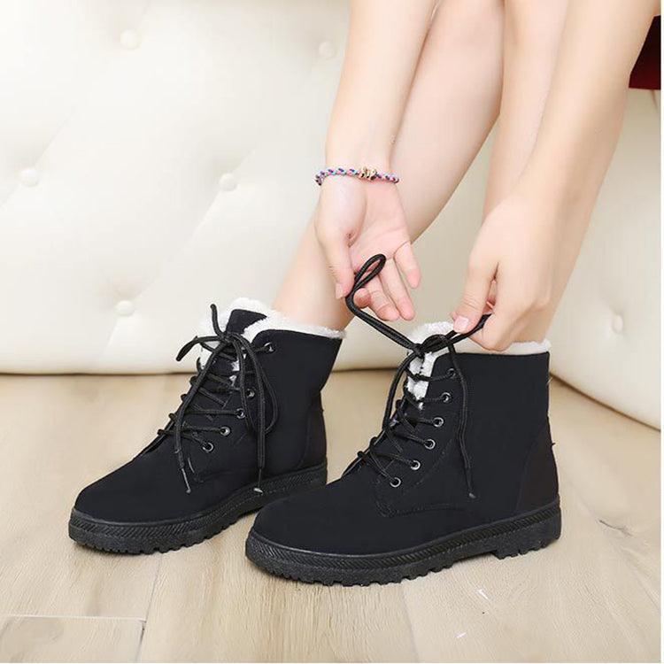 Winter Snow Warm Plush Ankle Boots - ForVanity boots, women's shoes Boots