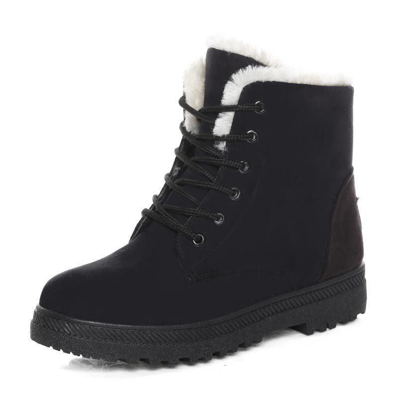 Winter Snow Warm Plush Ankle Boots - ForVanity boots, women's shoes Boots