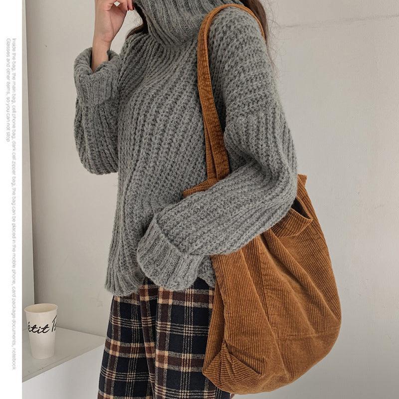 Women Corduroy Winter Fall Shopping Shoulder Bags - ForVanity handbag, shoulder bags, women's bags Handbags