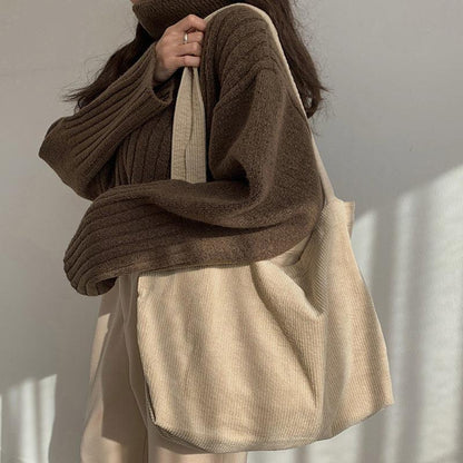 Women Corduroy Winter Fall Shopping Shoulder Bags - ForVanity handbag, shoulder bags, women's bags Handbags