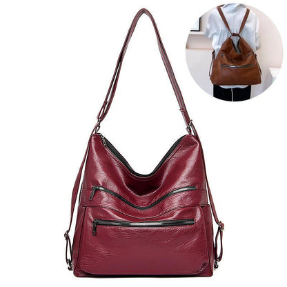 Women Double Zipper High Capacity Handbags Adjustable Backpack - ForVanity backpacks, handbag, shoulder bags, women's bags Handbags
