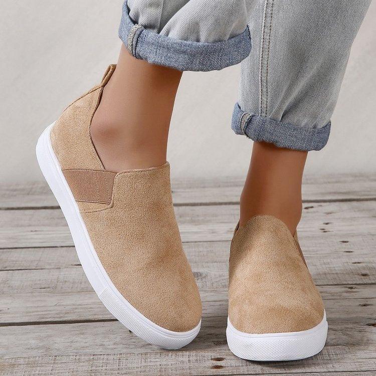 Women Elastic Band Design Casual Flat Loafers - ForVanity loafers, women's shoes Loafers