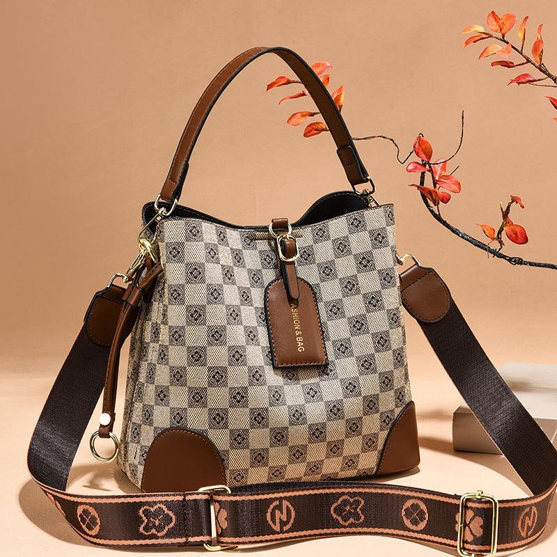 Women Fashion Flower Print Bucket Handbags - ForVanity handbag, shoulder bags, top-handle bags, women's bags Handbags