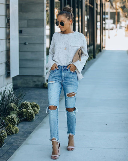 Slimming Ripped Street Jeans for Women - ForVanity jeans, women's clothing Jeans