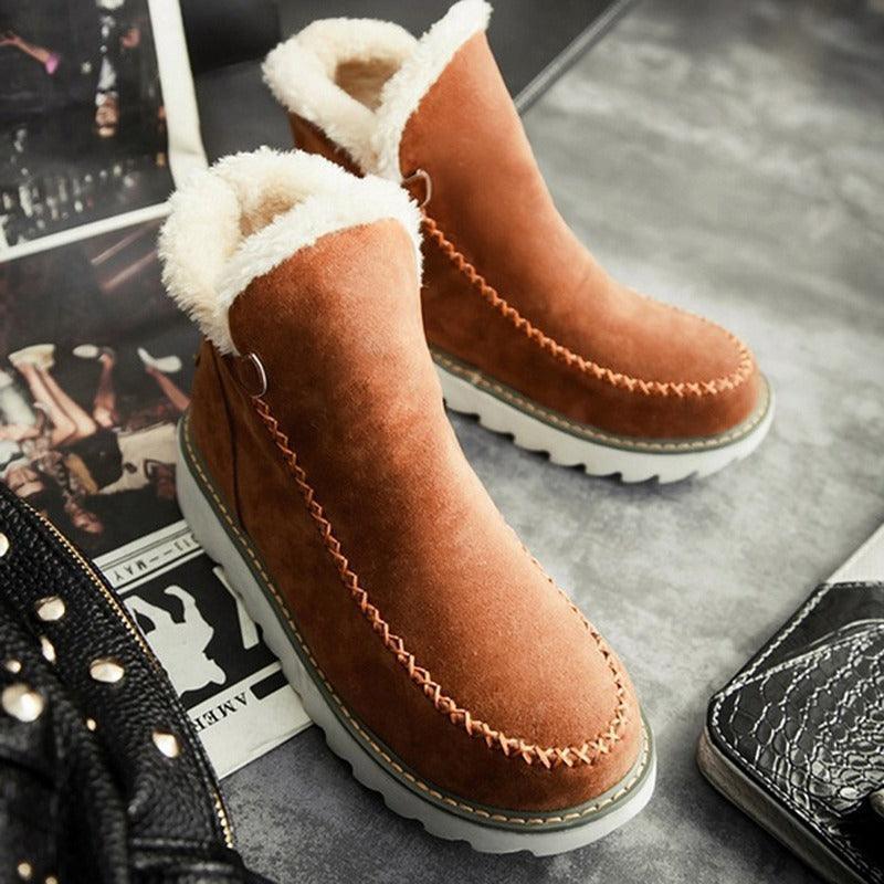 Women Flats Winter Snow Boots - ForVanity boots, women's shoes Boots