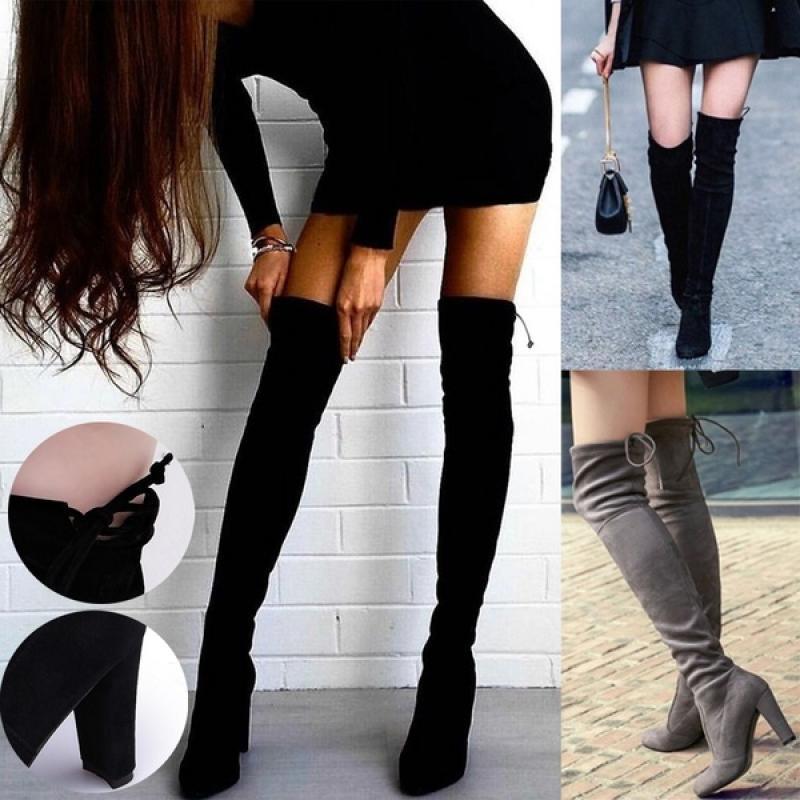 Women Knee High High Heel Long Boots - ForVanity boots, women's shoes Boots