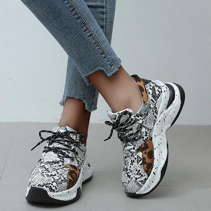 Women Lace Up Walking Running Sports Sneakers - ForVanity sneakers, women's shoes Sneakers