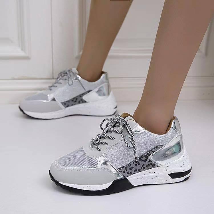 Women Lace Up Wedge Flat Sneakers - ForVanity sneakers, women's shoes Sneakers