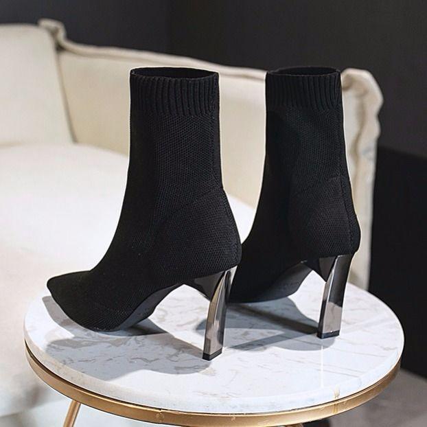 Women Pointed Toe Sock Boots - ForVanity boots, women's shoes Boots