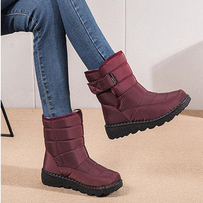 Women Velcro Snow Winter Warm Plush Boots - ForVanity boots, women's shoes Boots