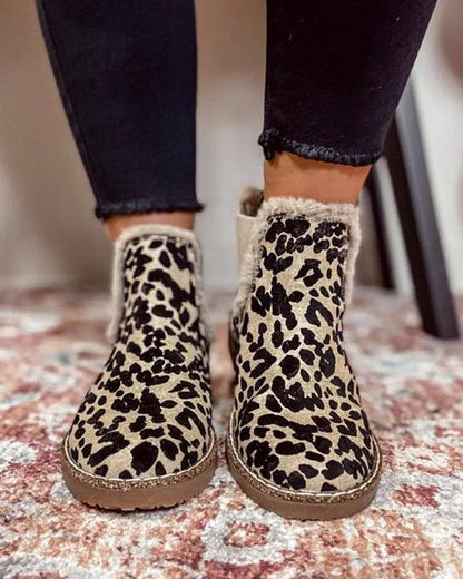 Women Warm Plush Ankle Boots - ForVanity boots, women's shoes Boots