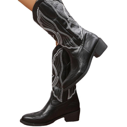 Women Wing Embroidery Boots - ForVanity boots, women's shoes Boots