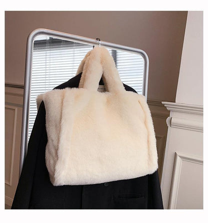 Women Winter Chain Plush Totes Handbag - ForVanity handbag, shoulder bags, tote bags, women's bags Handbags