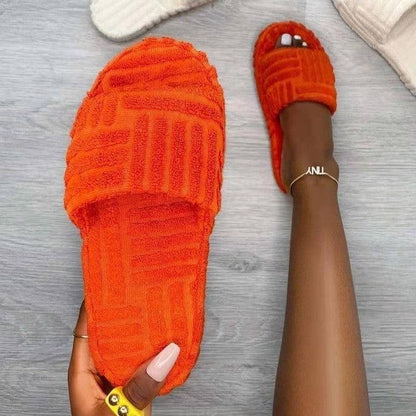 Women Winter Flip Flops Home Slippers - ForVanity house slippers, women's shoes Slippers