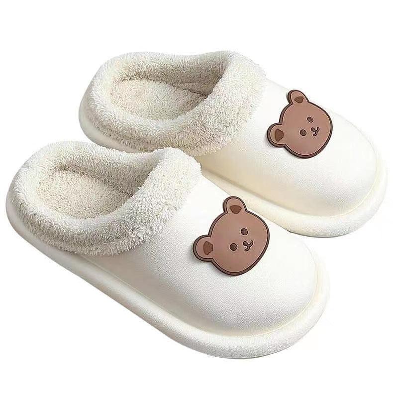 Women Winter Furry Warm House Bear Slippers - ForVanity house slippers, women's shoes Slippers