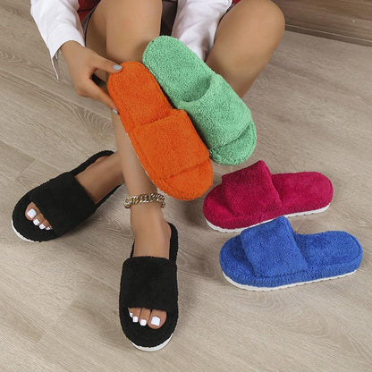 Women Winter House Fuzzy Slippers - ForVanity house slippers, women's shoes Slippers