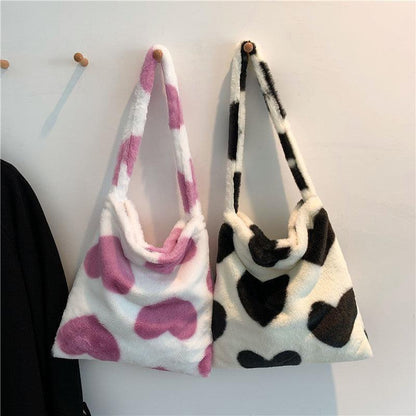 Women Winter Plush Shoulder Bags - ForVanity handbag, women's bags Handbags
