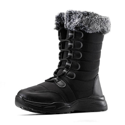 Women Winter Snow Lace-up Platform Fuzzy Boots - ForVanity boots, women's shoes Boots