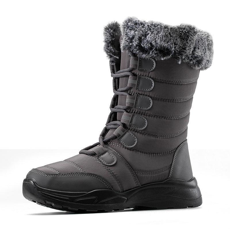 Women Winter Snow Lace-up Platform Fuzzy Boots - ForVanity boots, women's shoes Boots