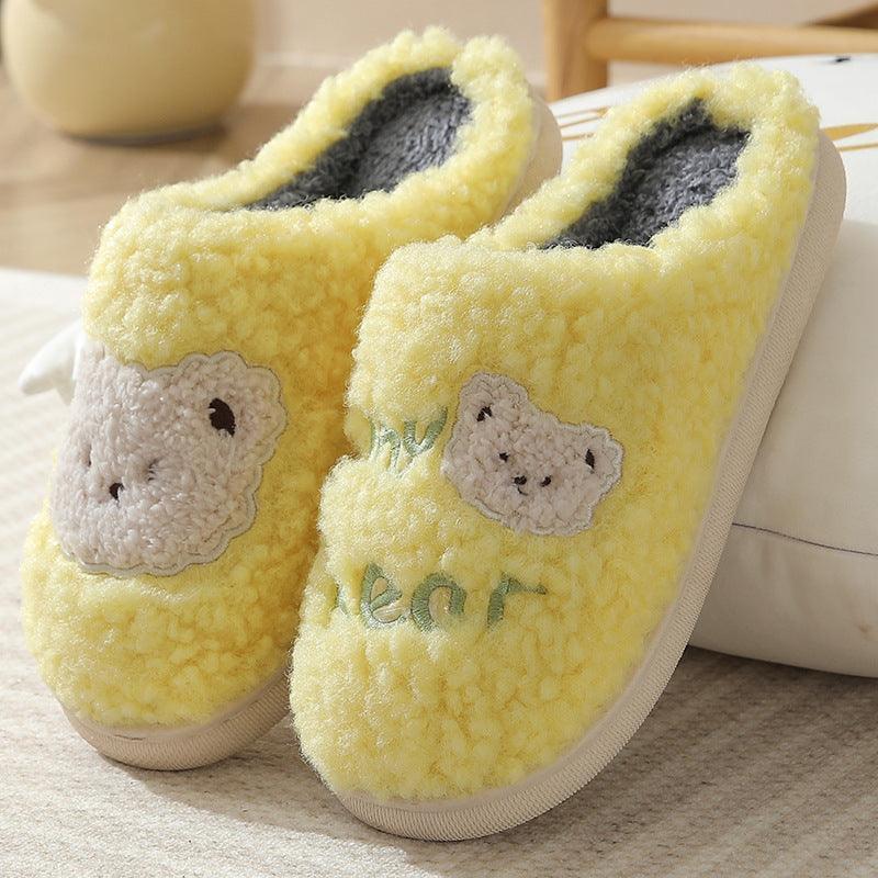 Women Winter Warm Couple Bear House Slippers - ForVanity house slippers, men's shoes, women's shoes Slippers