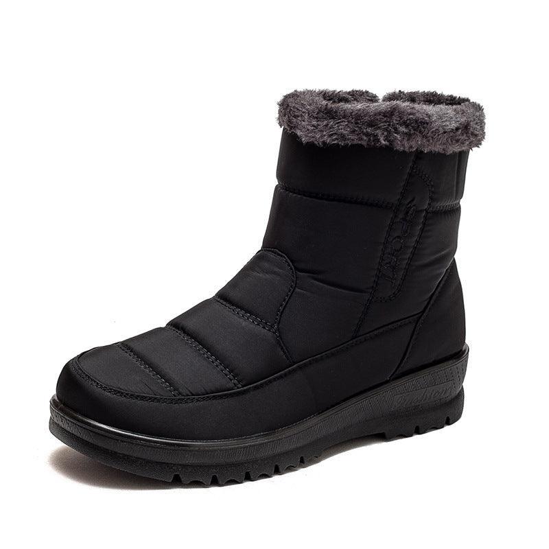 Women Winter Waterproof Warm Snow Ankle Boots With Plush - ForVanity boots, women's shoes Boots